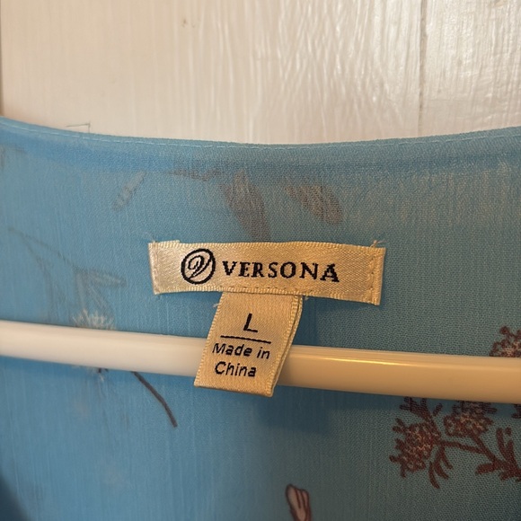 Versona Blue Floral Dress - Picture 5 of 9